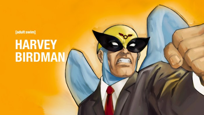 Birdman harvey law attorney adult swim special tv bird promotion gets abuser whats coming him animal got general memes sniffing