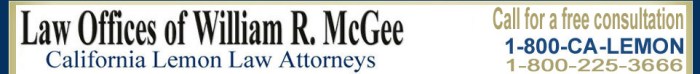Mcgee william attorney lemon law california