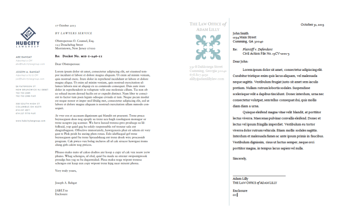 Letterhead law attorney clipground