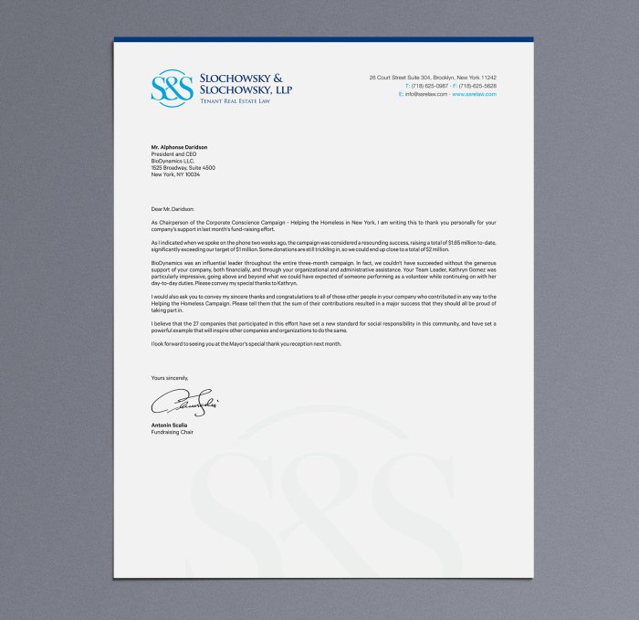 Attorney at law letterhead samples